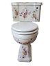 Trtc Floral Multicoloured Close Coupled Toilet Traditional Victorian Edwardian