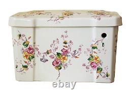 TRTC Floral Multicoloured Low Level Toilet Traditional Victorian Edwardian