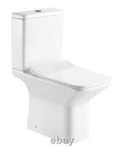 Taranto square rimless Close coupled toilet with soft close seat RRP £387.09
