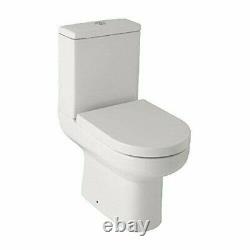 Tavistock Modern Close Coupled Toilet Pan Soft Close Seat Round Open Back WC