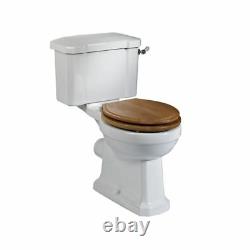 Tavistock Vitoria Close Coupled Toilet ceramic lever Wc Pan solid Oak soft seat