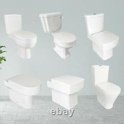 Toilet Ceramic Close Coupled Soft Close Cistern Modern Traditional Back To Wall