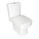 Toilet Ceramic Close Coupled Soft Close Seat Cistern Modern Bathroom Square Wc