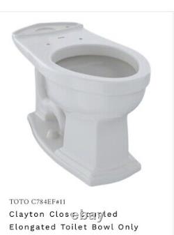 Toto Clayton ST487S #11 Colonial White Toilet Bowl