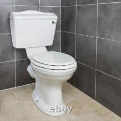 Traditional Close Coupled Toilet Low High Level Pan Cistern Ceramic Oak White WC