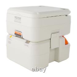 VEVOR Portable Toilet for Camping 5.3 Gal Waste Tank & 3.2 Gal Flush Tank Pr