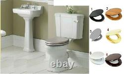 Victorian Traditional Close Coupled Toilet WC Lever Cistern Basin Pedestal Suit