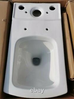 Victorian Traditional square WC Close Coupled Toilet Pan with Soft Closing Seat