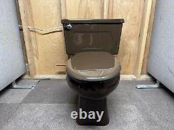 Vintage 1980's BROWN Kohler Wellworth Elongated Toilet Standard Height 12 Rough
