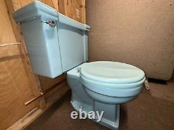 Vintage American Standard BLUE Toilet Round Bowl Standard Height 12 Rough