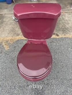 Vintage American Standard toilet T'ang red (burgundy, maroon)