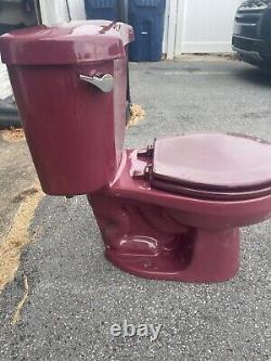 Vintage American Standard toilet T'ang red (burgundy, maroon)