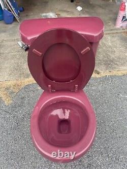 Vintage American Standard toilet T'ang red (burgundy, maroon)