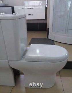 VitrA Zentrum Close Coupled D Shape Open Back Toilet Pan WC Soft Seat