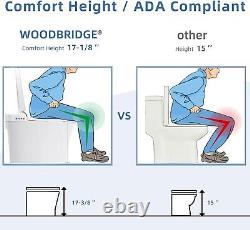 WOODBRIDGE B0960S Compact One-Piece Dual Flush Toilet with Integrated Bidet